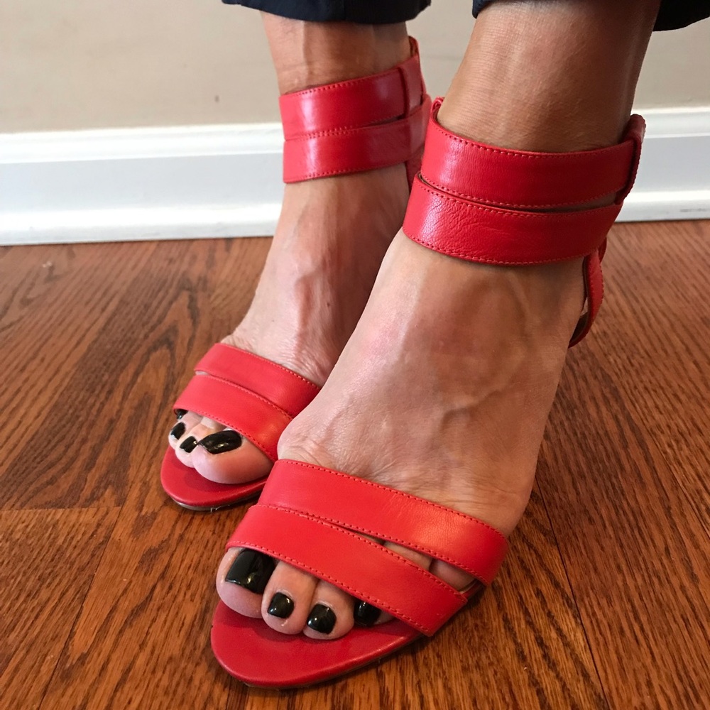 Red Nine West Heeled Sandal
